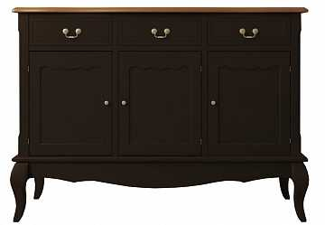 Комод с дверками и ящиками Leontina Black ST9344/BLK