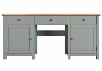Большой рабочий стол "Jules Verne" в сером цвете