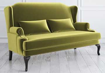 Софа Френсис, зеленый и темные ножки