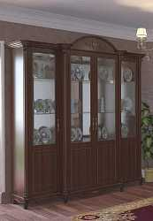 Витрина четырехдверная Да Винчи (орех)