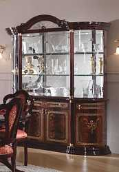 Витрина четырёхдверная Роза, могано