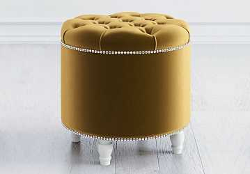 Пуф большой открывающийся, золотой