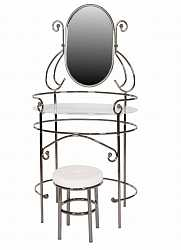 Туалетный столик с пуфиком 9909, mk-2201-bn