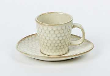 Чашка с блюдцем "HONEY" d.6,4